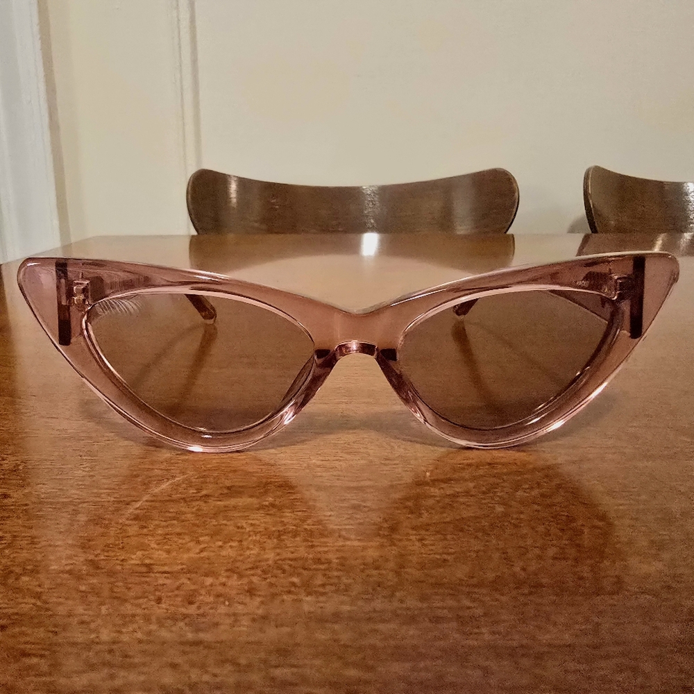 NEW The Attico x LINDA FARROW Dora Sunglasses in Pink - Picture 3 of 16
